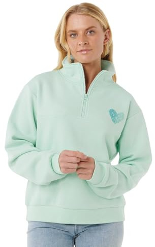 Rip Curl Womens Half Zip Half Zip Fleece - Light Aqua - M