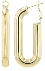 Akzent Wasserfeste Edelstahl Ohrringe Creolen Damen in Gold, 100% Wasserfest & Hautverträglich
