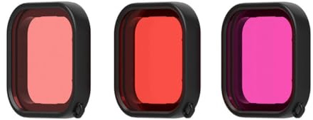 BESPORTBLE 3 Stück Wasserdichter Unterwasser Kamera Filter für Action Kamera Schutzgehäuse Professioneller Farbkorrekturfilter Klare Bilder für Tauchen und Schnorcheln Zufällige Farbe