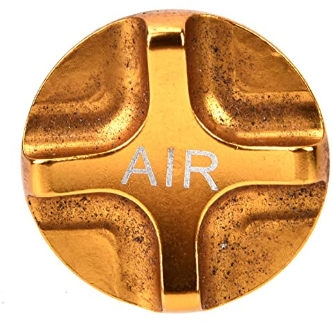 OVAQUIXI Ventildeckel für Fahrradfedergabel aus Aluminiumlegierung, Hochfestes, Leichtes Fahrradzubehör für Vorderradgabel und Federgabel (YELLOW)