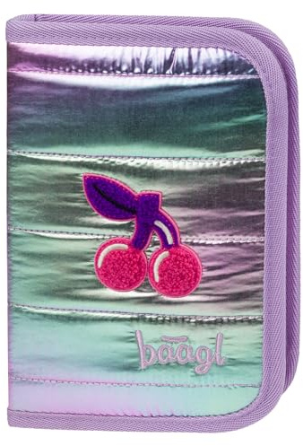Baagl Federmäppchen Schulmäppchen Schreibwaren Federtasche - Lavender | Das Schüleretui, Federpenal und Etui für Mädchen bietet Platz für Buntstifte, Filzstifte und ein Fach für den Stundenplan.