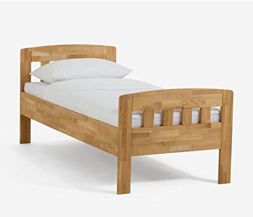 DICO Massivholz Einzelbett Komfortbett Seniorenbett, 420.00, Wildeiche Honig geölt Größe 90x200 cm