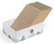 Conlun 5er-Pack Kratzbrett Katze mit Box, Beidseitige Kratzpappe für Katzen, Interaktive Öffnungen, Möbel-Schutz, Langlebig & Stabil (Mittel, Weiß)