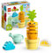 LEGO 10981 DUPLO My First Wachsende Karotte, Ostergeschenk für Kleinkinder, Osterdeko Stapelspielzeug für Babys ab 1,5 Jahren mit 4 Gemüse-Steinen, Lern-Spielzeug ins Osterkörbchen