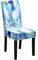 Marmor Stuhlhussen 1er/4er/6er/10er Set Stretch Stuhlbezug für Esszimmerstühle, Waschbarer Stuhlhussen Schwingstühle Stuhlüberzug für Haus Hotel Hochzeit Partys Dekor (1er Set,Blau)