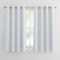 PONY DANCE Wohnzimmer Gardinen Modern Kurz Thermovorhang Hitzeschutz Ösenschal 2er Set H 145 x B 140 cm Blickdichte Vorhänge Weiss Curtain for Bedroom, Grau-weiß