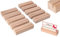 ToolSpace Kartenhalter Holz OHNE Splitter 10x Tischkartenhalter Hochzeiten Speisekartenhalter Party - SEHR Stabli Menükartenhalter Visitenkartenständer Fotohalter Buchenholz Natur Fotoleiste 10cm lang