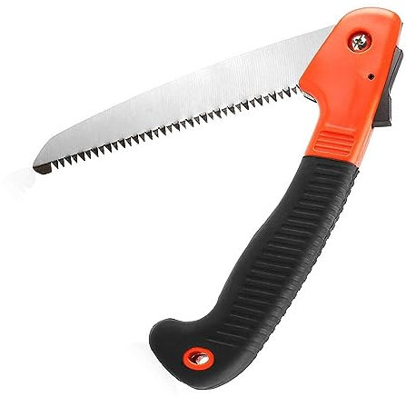 Folding Pruning Saw Premium Folding Hand Saw with Secure Lock Comfort Soft Grip Garden Tree Pruning Working Camping Wood Rugged Durable Trimmer