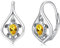 Schildkröten Ohrringe Geburtsstein Ohrringe November 925 Sterlingsilber Brisur Ohrring Niedlicher Tier Creolen Ohrring Hypoallergen Täglicher Schmuck Geschenk für Frauen Mädchen