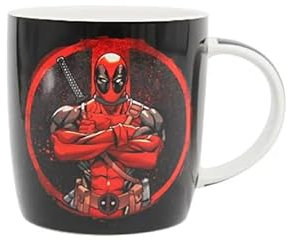 Paranoid Fish Marvel Deadpool Black Mug 400ml Stoneware Coffee Mug