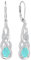FJ Grüner Opal Hängend Ohrringe 925 Sterling Silber Tropfen Hängend Ohrringe Schmuck Geschenke für Damen Frauen Mutter Freundin Mama