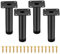 AIMIXUN 4 Stück Möbelbeine, 10 cm/3,9 Zoll Möbelfüße Verstellbar Schrankbeine Metall Möbelfüße Sofafuß für Sofa Bett Schrank Couch mit Schrauben (Schwarz)