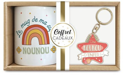 STC Coffret mug porte cle nounou d enfer