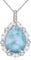 YAFEINI Larimar Kette für Damen 925 Sterling Silber Blau Larimar Anhänger Halskette Naturstein Tropfen Kette Schmuck Geschenk