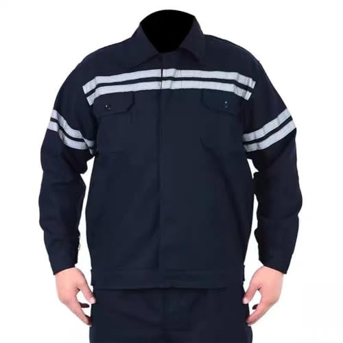 Opaeroo Welder Coverall Heavy Duty Safe Welding Overalls with Pocket Reflective Strip Boiler Suit Poly Cotton Protective Safety Work Wear for Men Women XXXXL