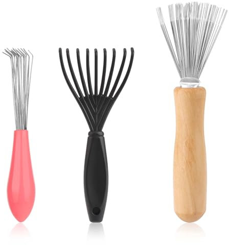 3Stück Bürstenreiniger Haarbürste Haarbürstenreiniger Reinigungswerkzeug Kamm Reiniger Kamm Reinigungsbürste Haarbürsten Reiniger Werkzeug zum Kammreiniger Reinigen Von Bürsten Kämmen Badematten Teppi