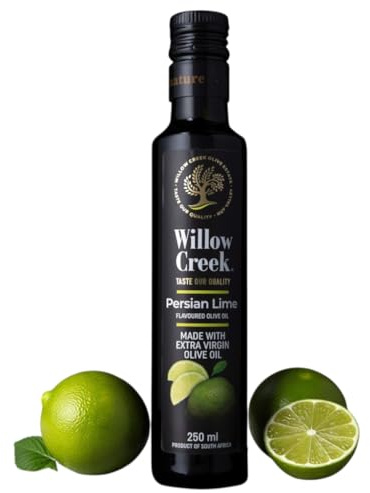 Willow Creek | Lime Flavoured Extra Virgin Olive Oil, 250ml, Cold Pressed | Award Winning EVOO, Ideal for Cooking, Dipping, Drizzling, Seafood, Chicken, Tacos, Vegetarians, Lime Olive Oil