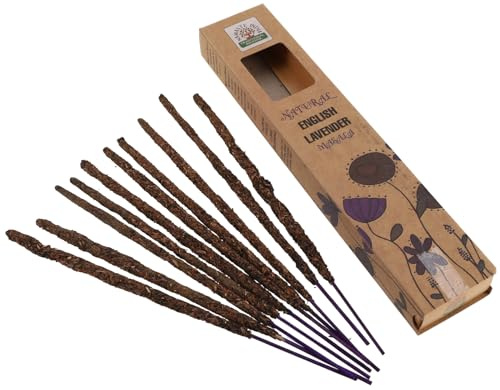 GURU SHOP Natürliche Handgerollte ORKAY Räucherstäbchen aus Süd Indien - English Lavender Masala, 23x4x2 cm