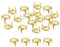 QUARKZMAN 160 Piezas de Remaches Redondos Dorados, Tachuelas de Espiga de Latón de 12mm, Puntas de Punk Rock, Abalorios de Garras para Ropa, Cinturones, Bolsos