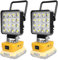 AUXTINGS Luz de trabajo LED para batería Dewalt de 20 V, 20 V máximo 48 W 4800 lm, luces de batería con protección de bajo voltaje, puerto de salida USB y tipo C, luz LED para exteriores e iluminación