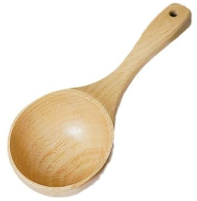 1 PCS Solid Wood Water Scoop Spoon Multipurpose Wooden Scoop Spoon Bath Salt Scoop Wooden Ladle for Canisters Flour Scoops Ladles for Cooking with Short Handle/Washing Powder