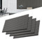UISEBRT Juego de 4 paneles acústicos para revestimiento de pared de madera auténtica, chapado, paneles acústicos, paneles de madera 3D, 120 x 60 cm, antracita
