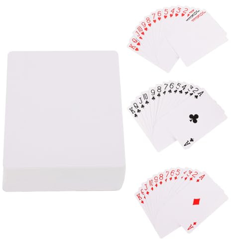 HOMSFOU Selbstgemacht Pokerkarten aus Papier 2 Satz Thermotransferdruck Blanko Sublimationsrohlinge Glatte Oberfläche für Kartenspiele und Bastelspaß