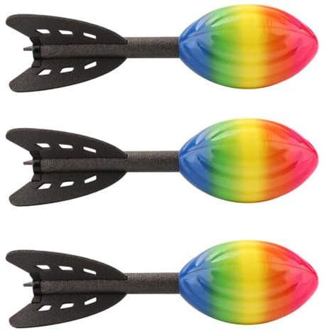 3pcs Rocket Howler Ball, Beach Games, Foam Darts Throwing Toy, Aerodynamic Foam Football With Flights Tail, For Indoor Outdoor Kids, Party Favors