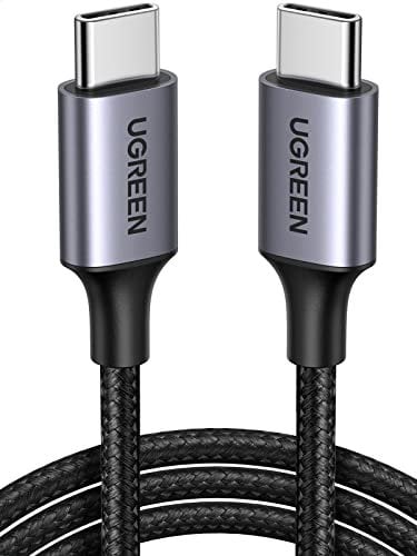 UGREEN Cable USB C 60W PD 3.0, Tipo C Carga Rápida Nylon Compatible con iPhone 16/15 Plus Pro Max, Galaxy S25 S24 S23 A53, Pixel 8 9, PS5, etc. 1M