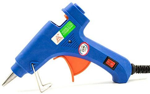 Hot Glue Gun Heats Up Quickly 20W Mini Heating Hot Melt Glue Gun with Sticks ON-Off Switch for DIY Arts, Hobby, Craft, Home Repairs, Fabric,Wood, Glass, Card, Plastic (Glue Gun with 100 Sticks)