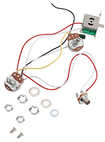 Bnineteenteam 3-Wege-Kabelbaum für E-Gitarre, vorverdrahtetes Kit 3-Wege-Schalter-Topfset Zubehör Für Musikinstrumente