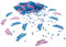 Oblique Unique® Happy Birthday Geburtstag Konfetti mit Punkten über 300 Stück Blau Rosa mit Glitzer Effekt Tisch Deko Streudeko