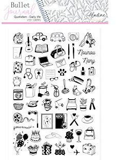 Aladine Bullet Journal Stamps,, 15x24x1.1cm (Alltag)