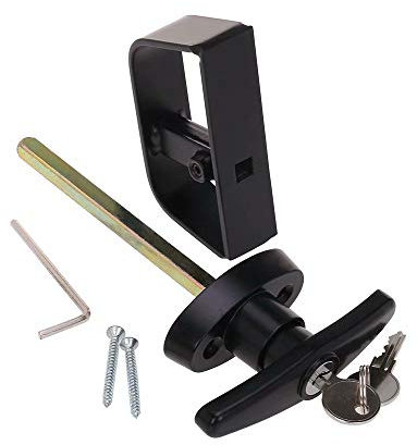 StartFine 15,2 cm T-Griff Schuppentürschloss mit gleichschließendem Schloss, Garage, T-Griff, Schuppenriegel, Hardware, Verriegelungsgriff, 1 Set