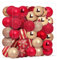 Roomtip 50 Stück Weihnachtskugel-Ornamente, 4 cm, kleine Weihnachtsbaumkugeln, Dekoration, bruchsicher, für Baum, Urlaub, Hochzeit, Party, Dekorationen