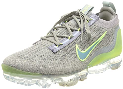 Nike Air Vapormax 2021 FK, Turnschuhe für Herren, Particle Grey Aluminium Light Liquid Lime Barely Grey, 42 EU