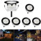 CHNXU LED Bodeneinbaustrahler 6er Set Treppenbeleuchtung Ø45mm 1W Warmes Weiß Terrassen Einbaustrahler Aussen 12V IP67 Wasserdicht Bodenlampe für Garten Holzbrücke Pool Holzdeck, Schwarz