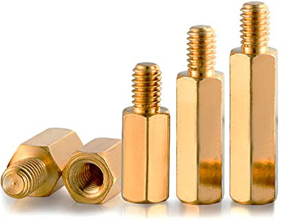 M2.5 Thread 6mm,17mm 30pcs,Hex Messing männlich weibliche Abstände des Bolzens metrisch Sechseck-Gewindespelsel PCB Motherboard Spacer Bolzenschraube