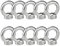10 dadi ad anello in acciaio inox M10, dadi a occhiello filettati, occhielli ad anello, ganci a forma di anello per il sollevamento di accessori