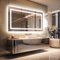 LUVODI Bathroom Mirror with LED Light: 1200x800mm Large Dimmable Lighted Wall Illuminated Vanity Mirror with Demisting Smart Touch Switch, Memory Function Backlit and Front Lighted