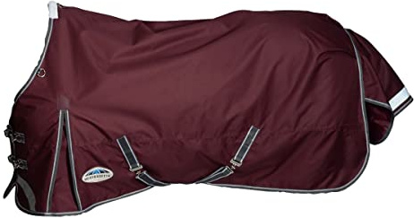 Weatherbeeta Comfitec Plus Dynamic II Standard Medium/Lite 100g - Maroon/Grey/White, Größe:95