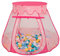 Selonis Tente 105X90cm/200 Balles Château avec Les Balles Plastiques Piscine À Balles pour Enfants, Rose:Blanc/Jaune/Babyblue/Rose Poudré/Turquoise