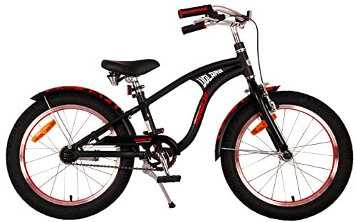 Volare Miracle Cruiser Kinderfahrrad - Jungen - 18 Zoll - Mattschwarz - Prime Collection