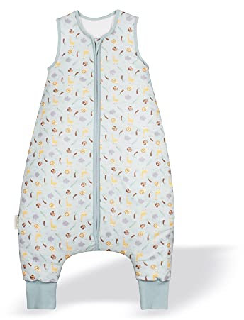 kolibri Baby-Schlafsack mit Beinen 2.5 TOG I Kliniklieferant Nr. 1 I Schlafsack ärmellos I Ganzjahr Babyschlafsack mit Beinen I Oeko-TEX 100 Zertifiziert | Unisex I Safari | 86/92 |