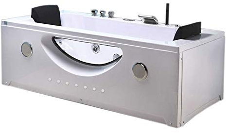Baignoire hydromassage blanc Chromothérapie 180 X 90 cm full optional – Harmony