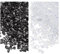 sourcing map 2 Farben Glassplitter 1-4mm glitzernd metallisch Glas 28g Weiß Schwarz