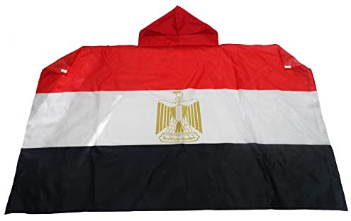 AZ FLAG Drapeau Egypte 150x90 cm - Cape Drapeau Egyptien 100% Polyester Avec Manches Intégrées - Body Flag 80g
