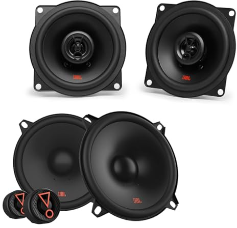 Mediadox Front/Heck Auto Lautsprecher/Boxen Komplett-Set von JB.L kompatibel für Renault Megane 3-2008-2014