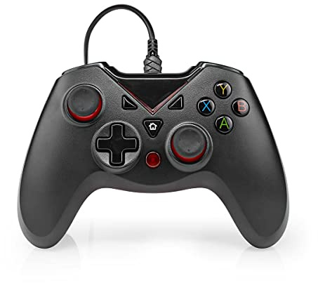 NEDIS Gamepad | USB Type-A | Stromversorgung über USB | PC | Anzahl Knöpfe: 12 | Seillänge: 1.60 m | Schwarz