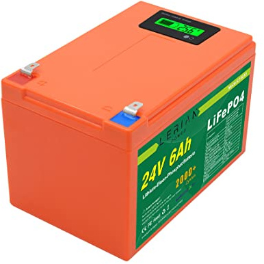 LiFePO4 Akku 24V 6Ah 10A Lithium-Eisen-Phosphat Batterie für Camping Boot Solar Wohnwagen